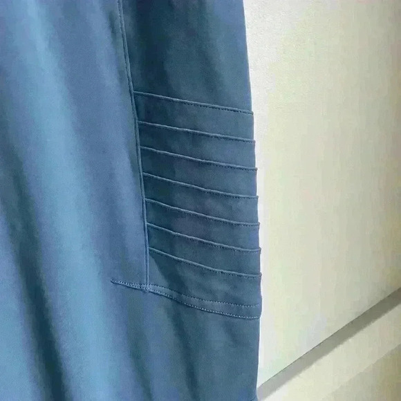 Athleta Venice Moto Jogger Cottage Blue Spandex Loose leggins fit size S - Picture 7 of 12